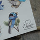 feuille d'autocollants avec animaux d'hiver