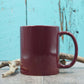 Tasse bordeau ours polaire entouré de fleurs roses