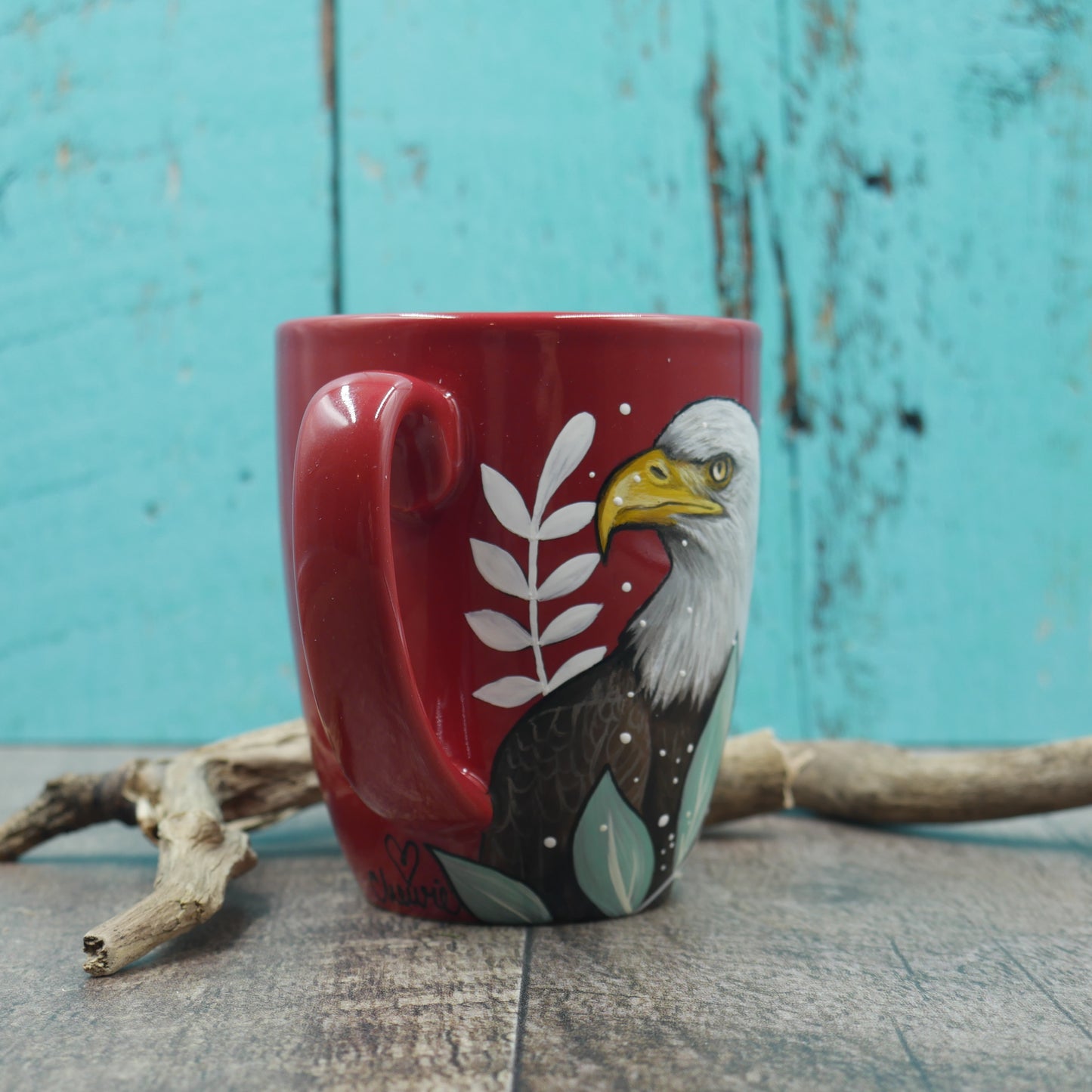 Tasse rouge Pygargue à tête blanche